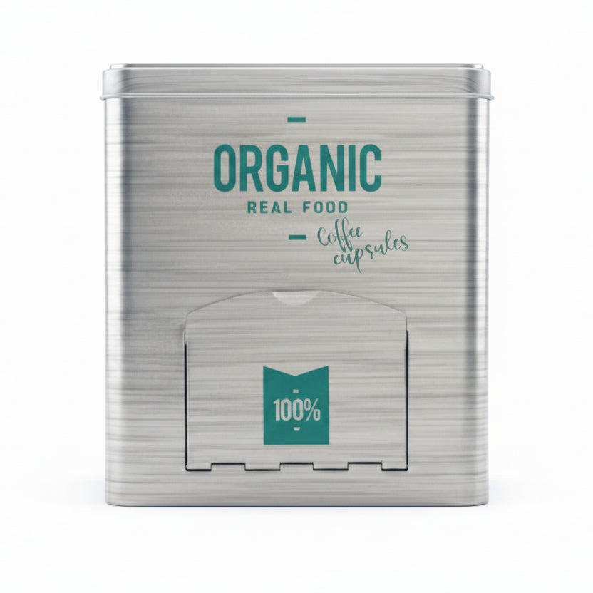 Tin Coffee Capsule Organic Dispenser