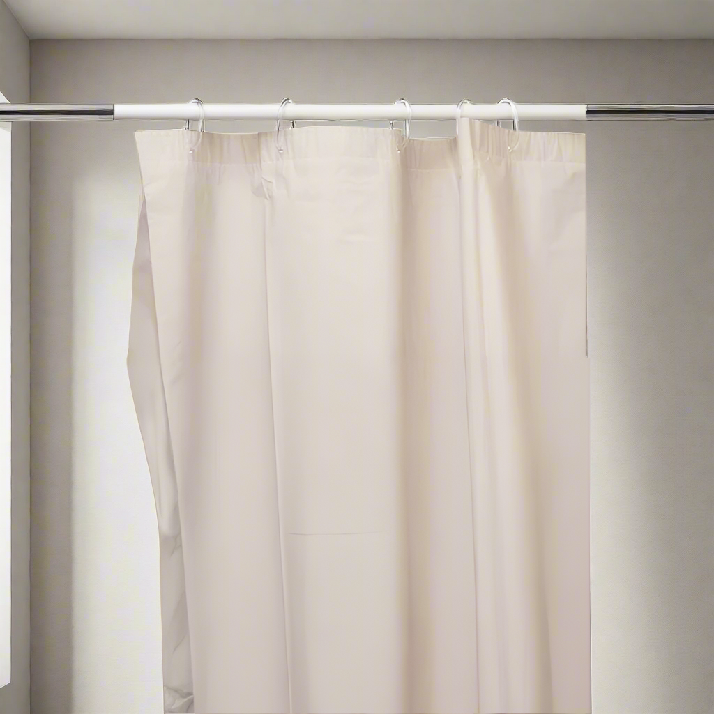 Transparent Bathroom Curtain Beige 180x180cm