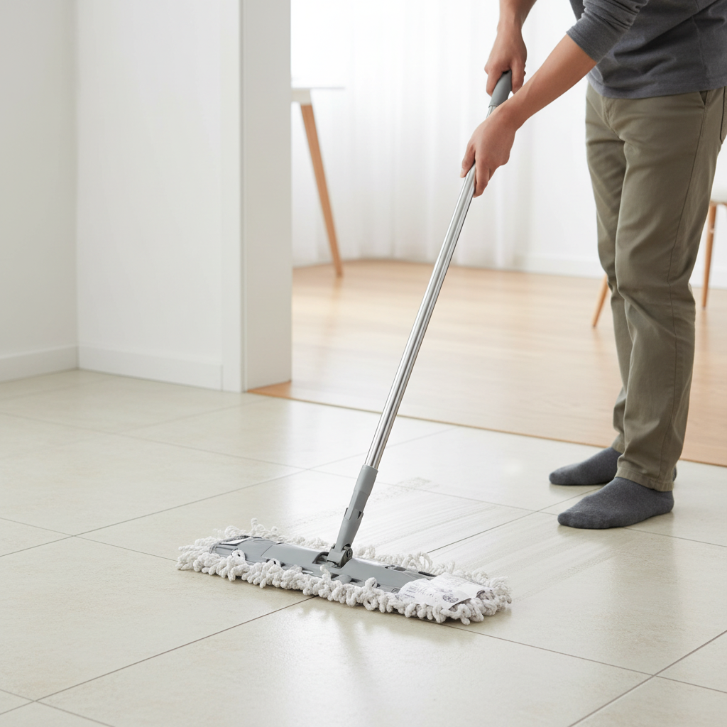 Twisted Cleaning Mop With Stainless Steel Pole