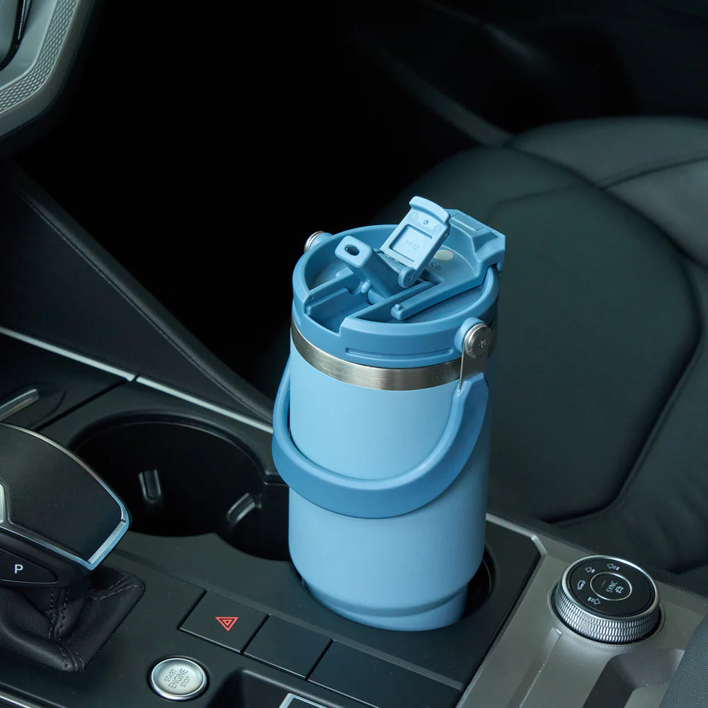 Tyeso Roam Tumbler 2.0 With Flip Straw & Sip Lid 1200ml Blue