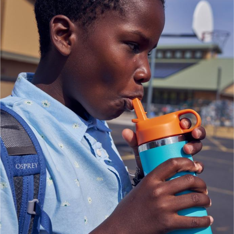 Hydro Flask 12 Oz Kids Wide Mouth Straw Cap And Boot Seaspray