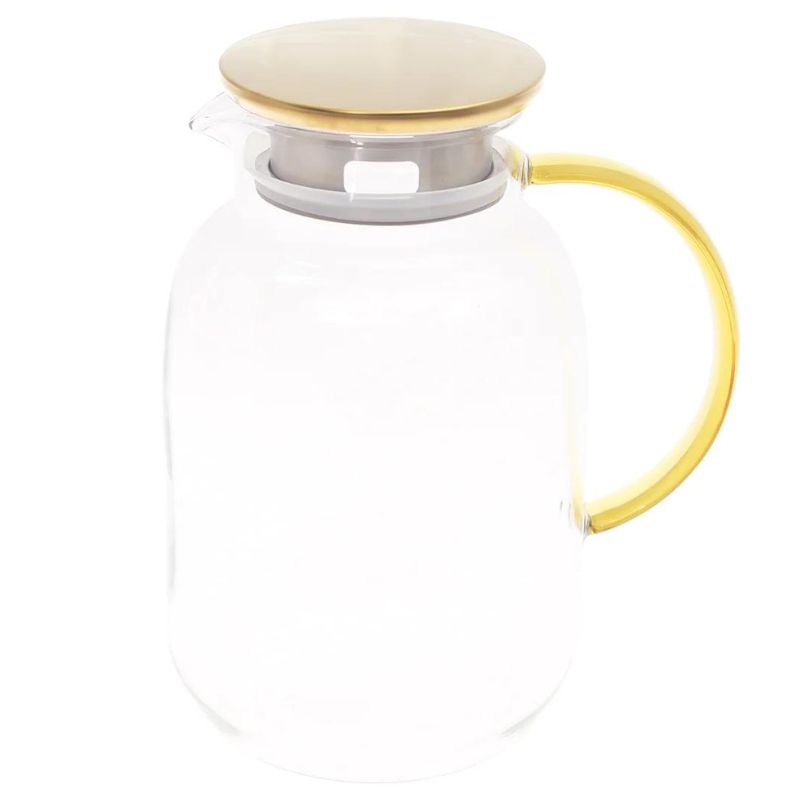 Glass Beverage Jug With Stainless Steel