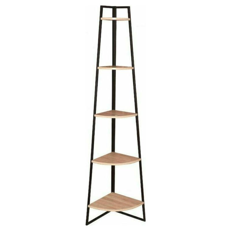 Corner Shelf 5 Levels Wood Steel