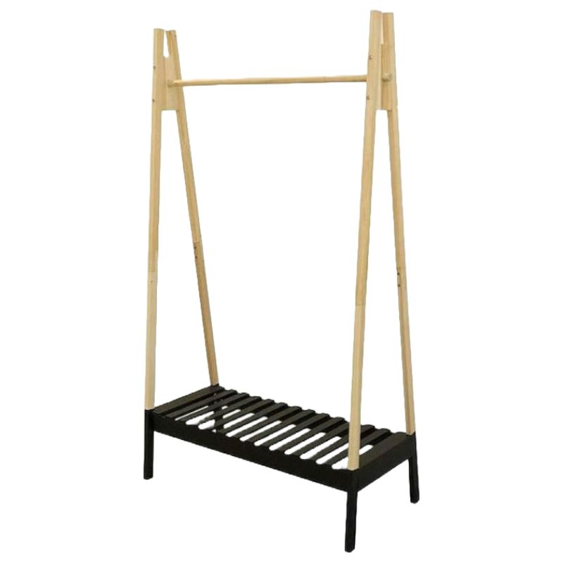 Clothes Rack Wooden In Black 100 x 46 x 170cm