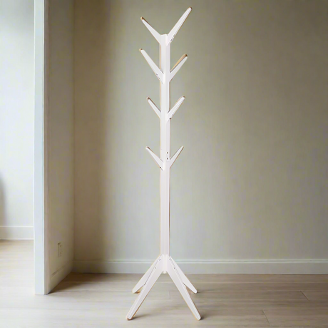 Natural Wood Tree Coat Stand