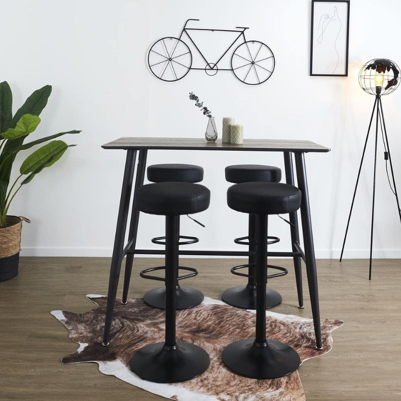 Imitation Wood Cafe Height Table 115 x 60 x 102cm