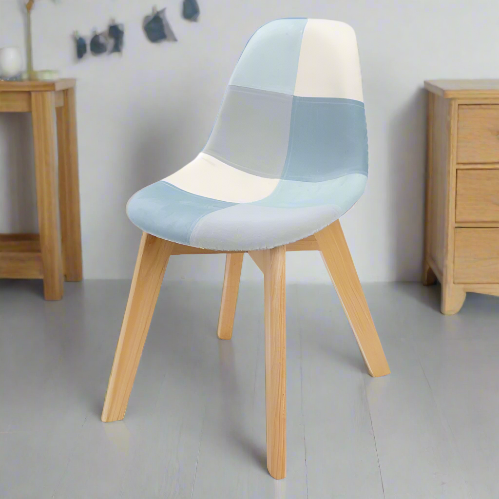 Childs Patch Work Chair Leonie Blue