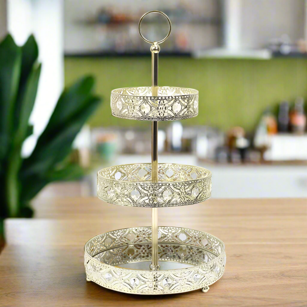 Tray Metal Dore 3 Floors