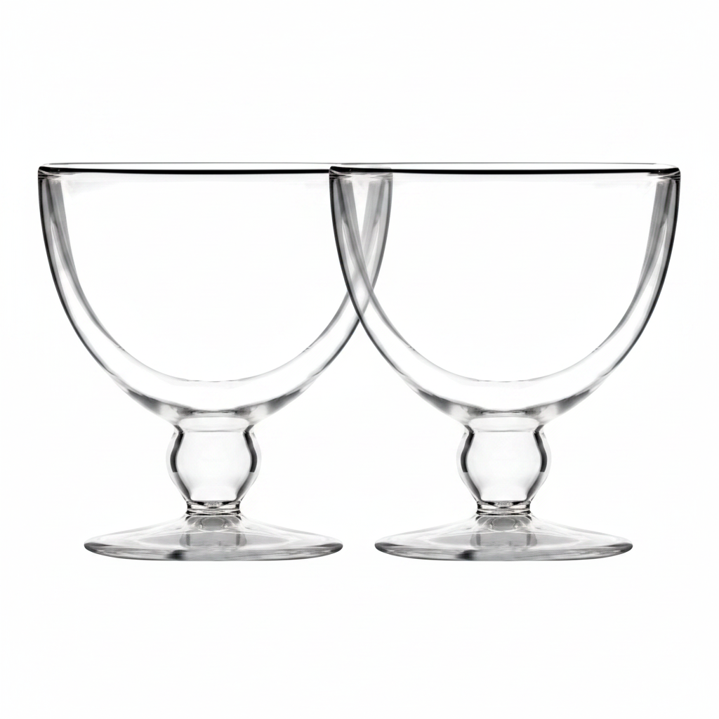 Set Of 2 Double Wall Ice cream & Dessert Cups 250ml