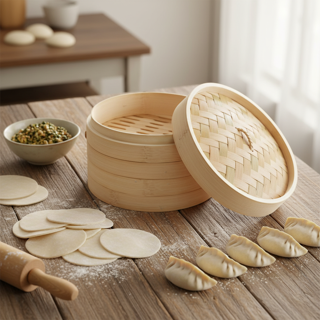 Bamboo Steamer 18cm