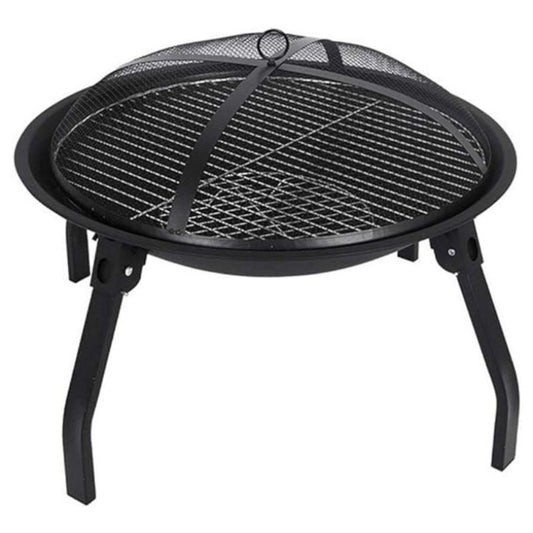 Round Griller With Lid Black