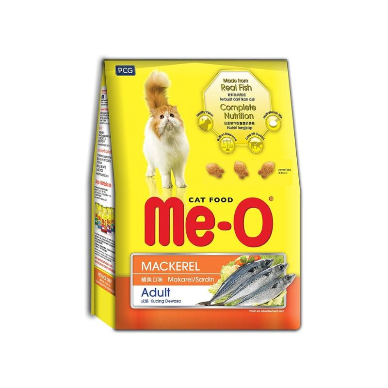 Me-O Dry Adult Cat Food Mackerel Flavor 3kg (Pack of 2)