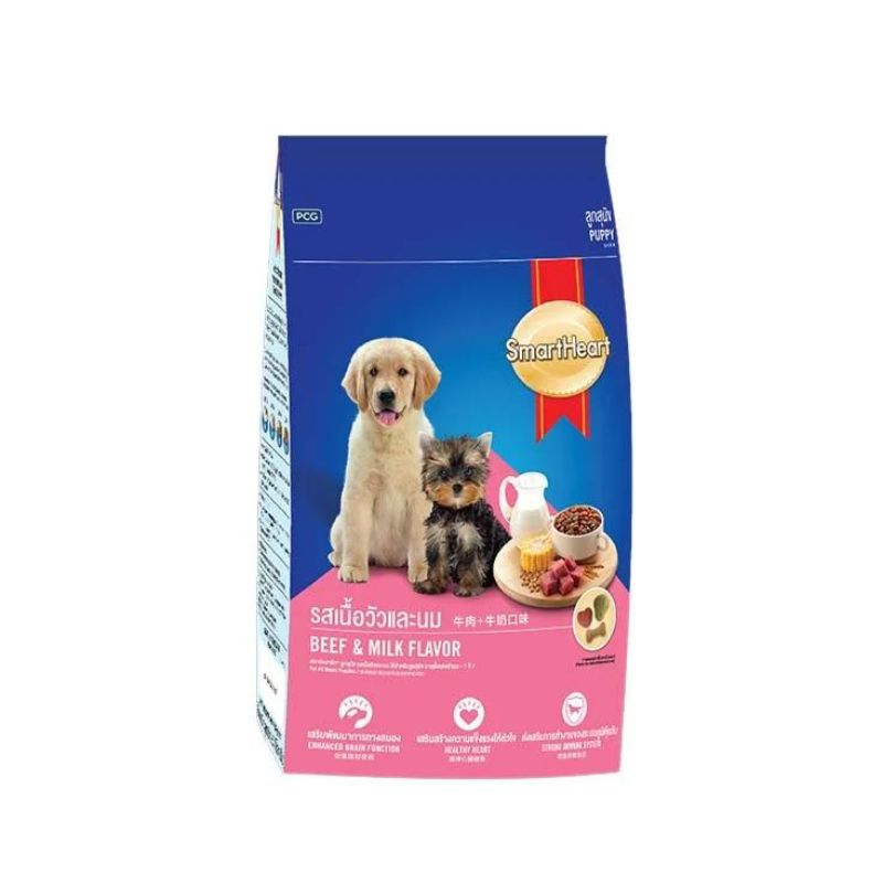 SmartHeart Puppy Food – Beef & Milk 2.7kg (Pack of 4)