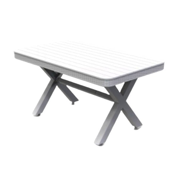 Cross Rattan Table Wıthout Glass