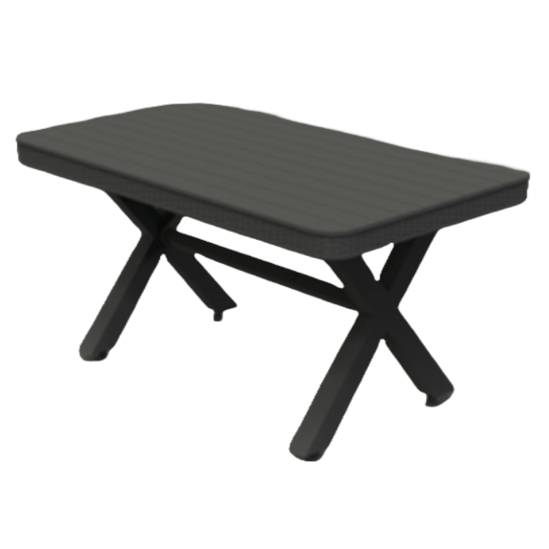 Cross Rattan Table Wıthout Glass