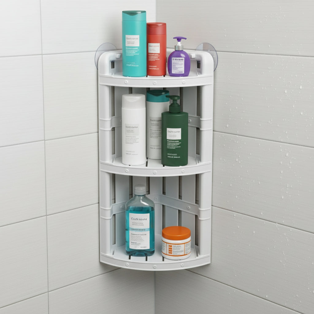 Bamboo Bathroom Rac White