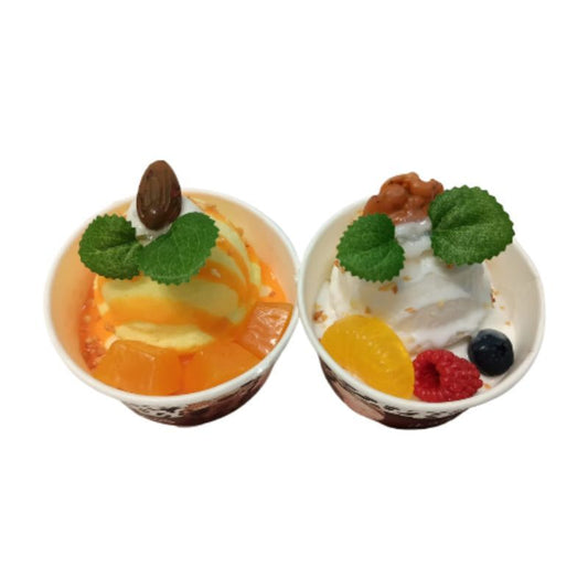 Set of 2 Silicone Sponge Artificial Ice - Cream Cup