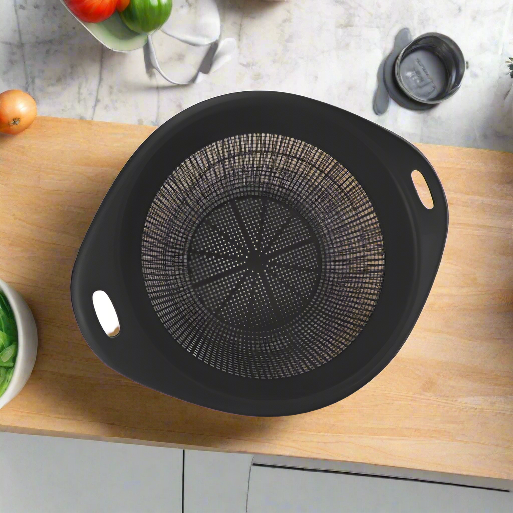 Vegetable Washing Basket Plastic Black