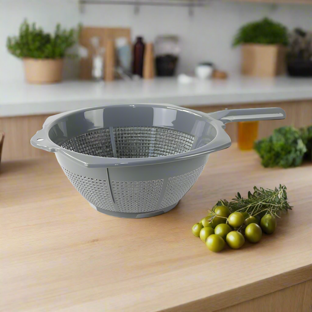Vegetable Washing Basket Plastic Grey