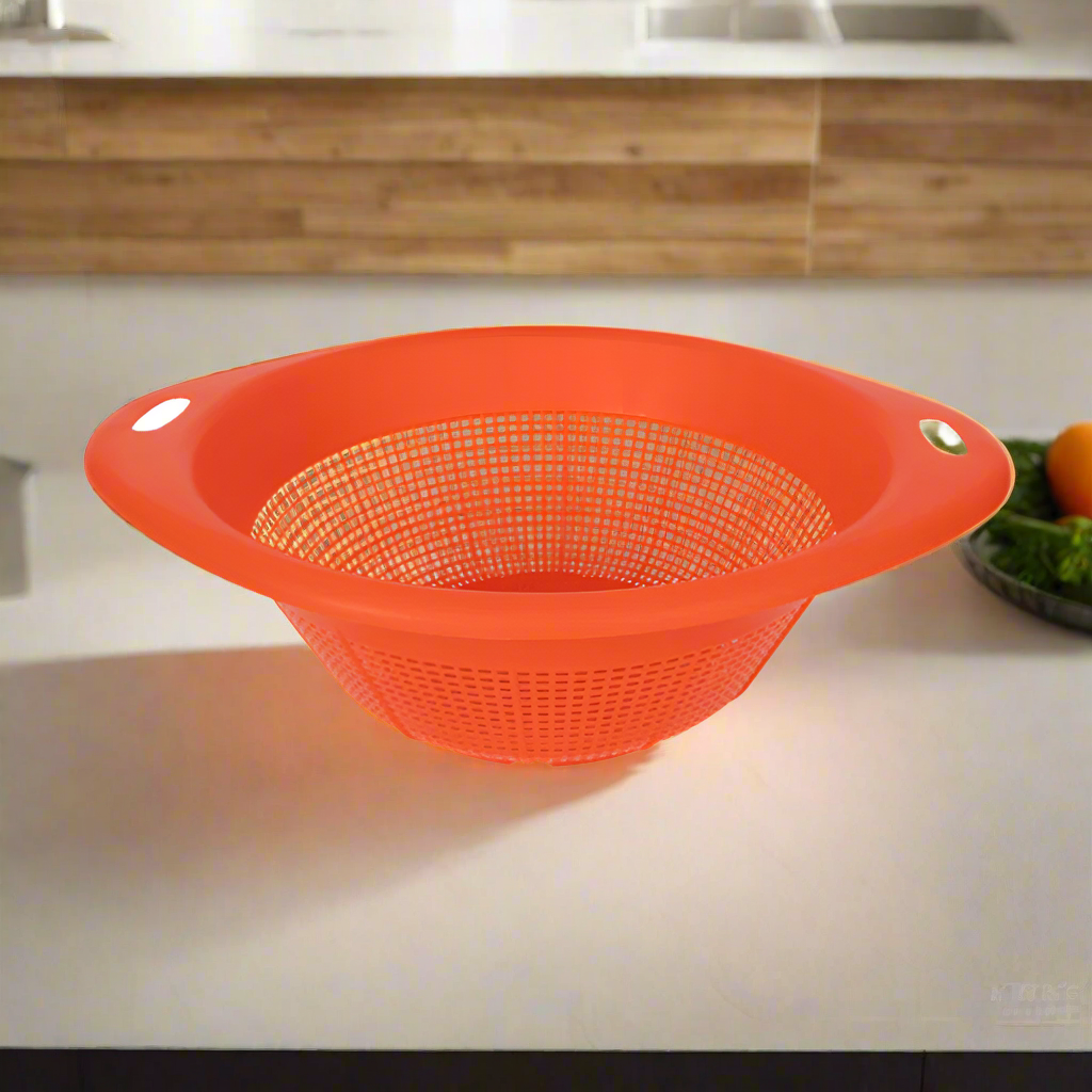 Vegetable Washing Basket Plastic Orange