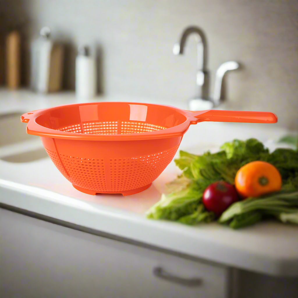 Vegetable Washing Basket Plastic Orange