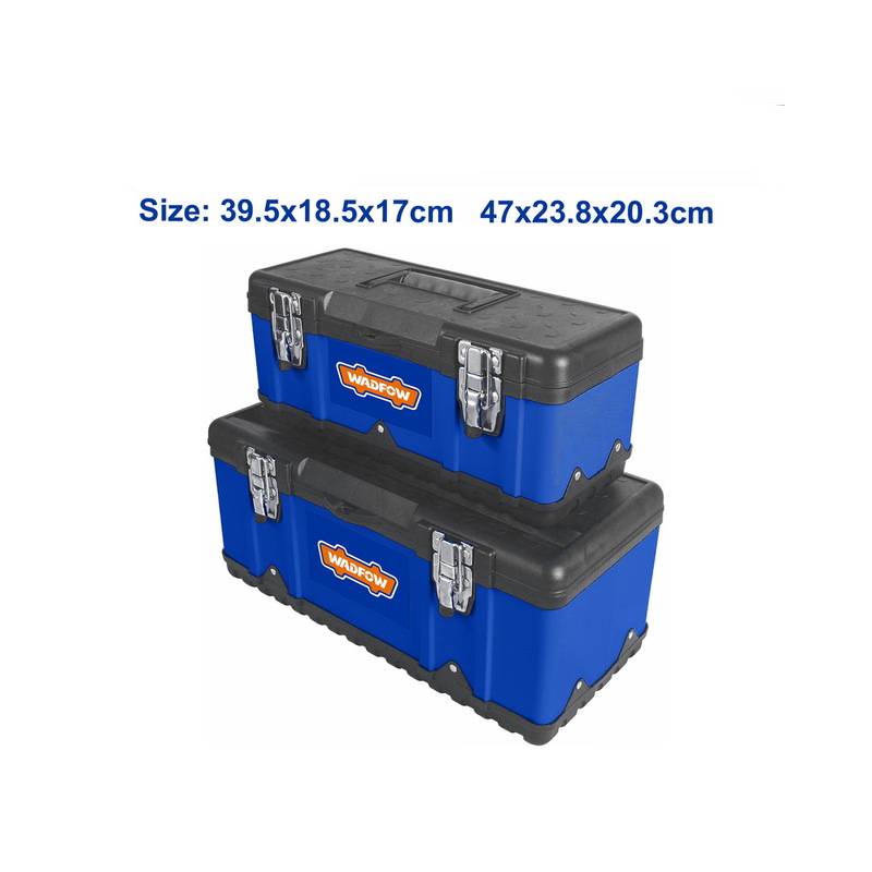 Wadfow 2 PCs Plastic&Steel Tool Boxes Set