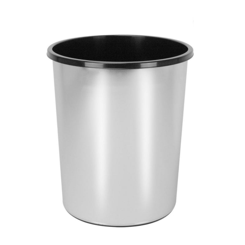 Plastic Waste Paper Bin 11L Chrome