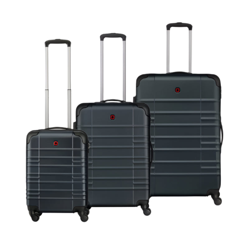 Wenger Amplar 3-Piece Hardside Luggage Set Navy Blue