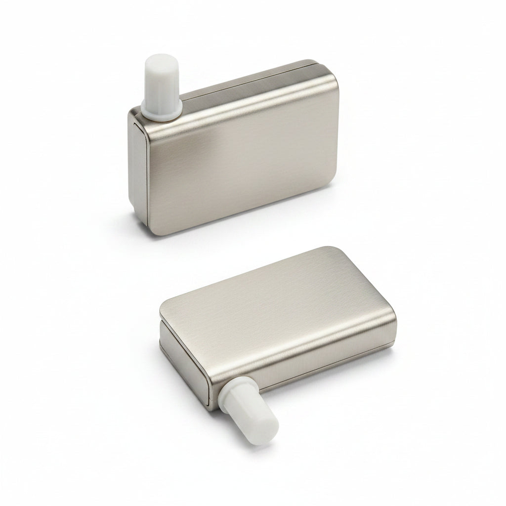 Pivot Glass Hinge Nickel Plated Matt