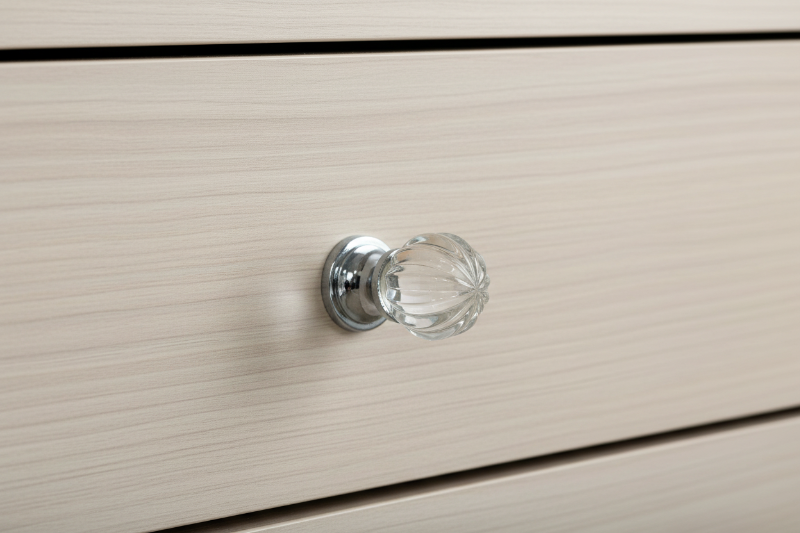 Crystal Polish Chrome Knob Small