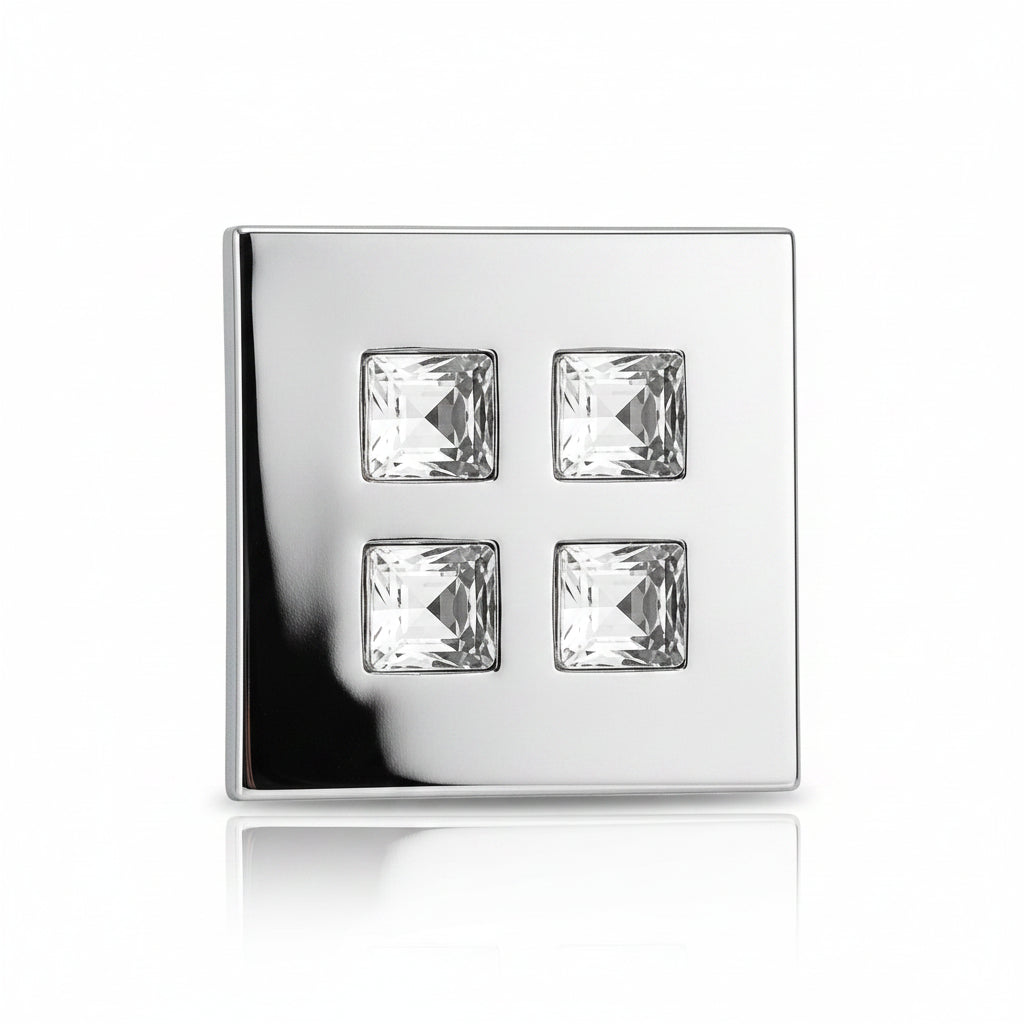 Furniture Knob Crystal Chrome