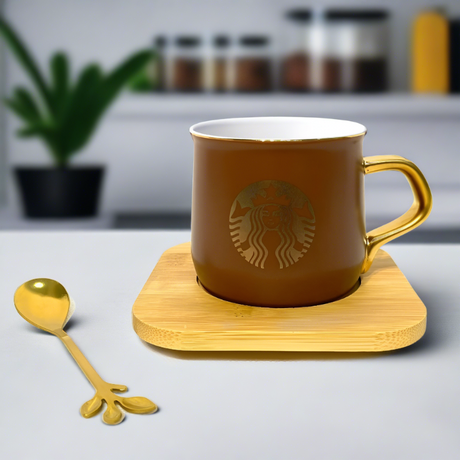Coffee Mug With Saucer & Spoon 250ml