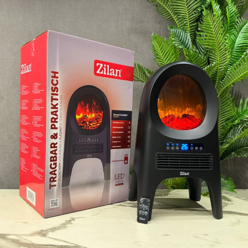 Fireplace Ceramic Fan Heater With Remote