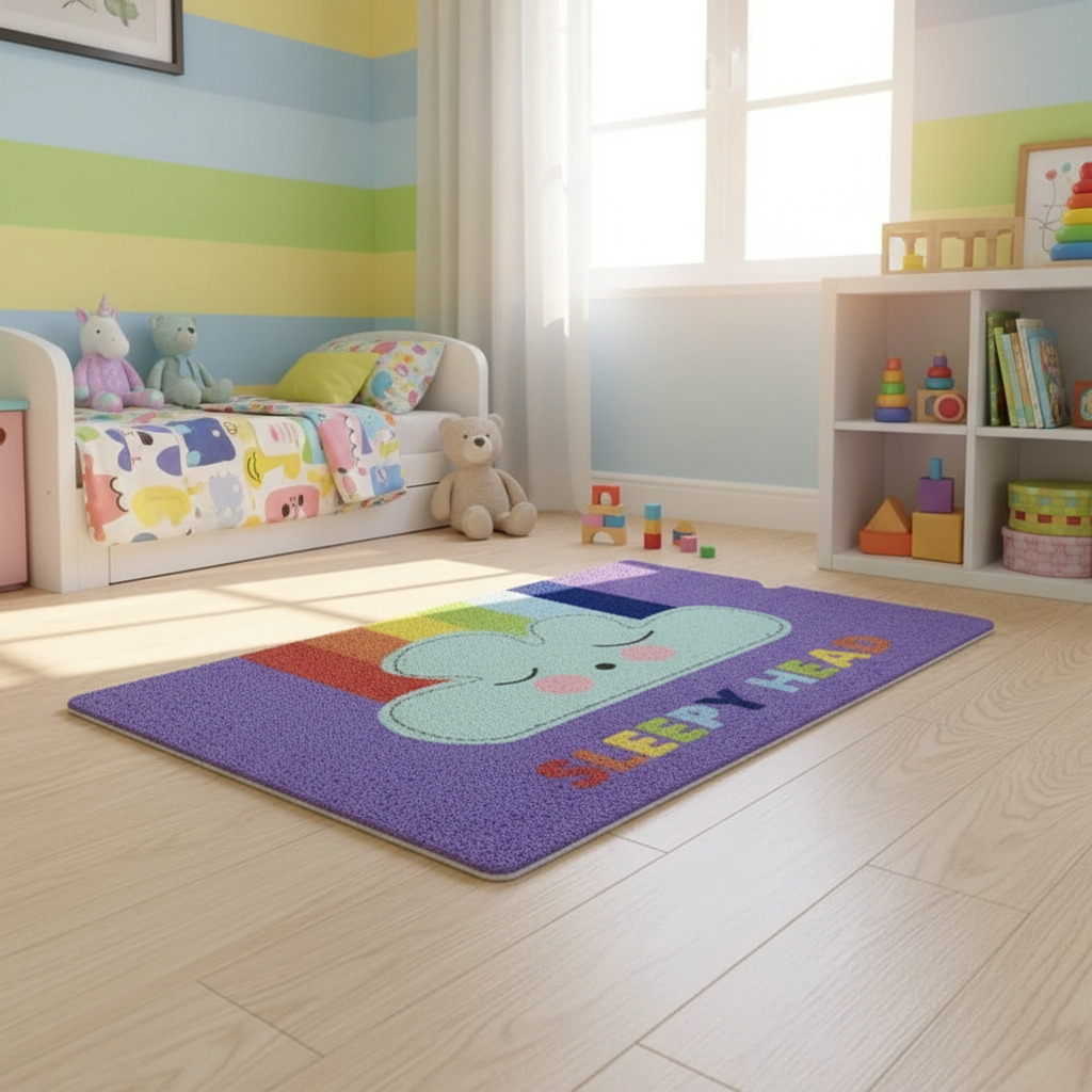 Anti-Slip Door Mat Sleepy Head