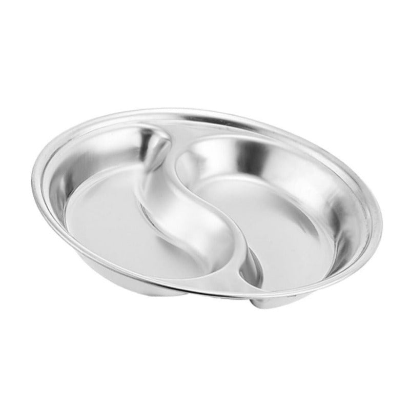 2Division Stainless Steel Shawarma Platter Silver 12cm by JB Saeed