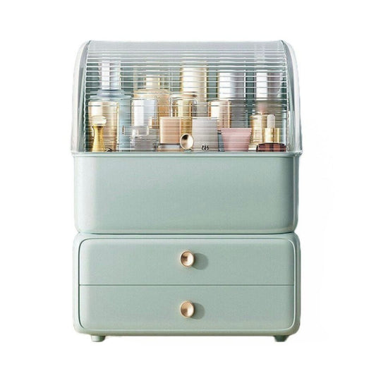 Makeup Organizer With Duo Drawers Green