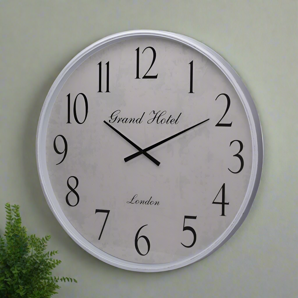 Wall Clock White Rim 76cm