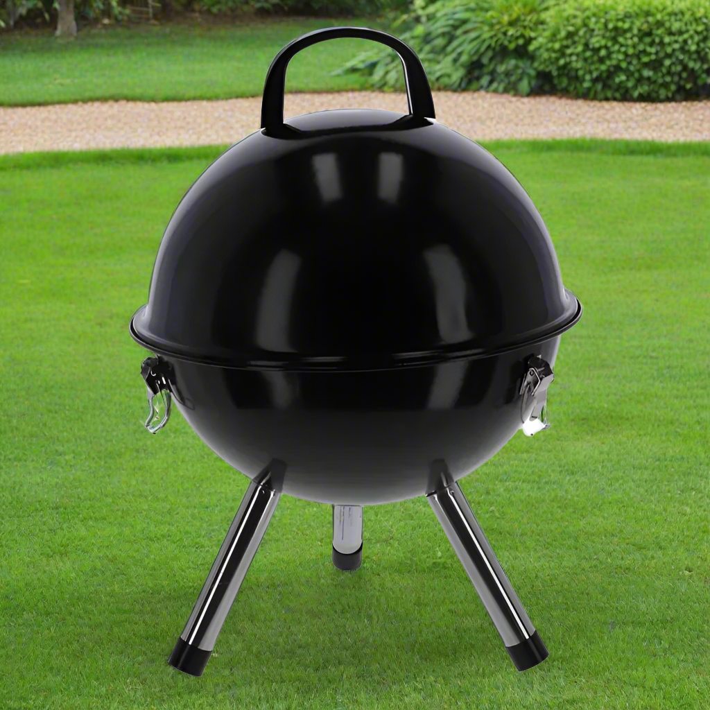 Charcoal BBQ Grill Ball Shape Black