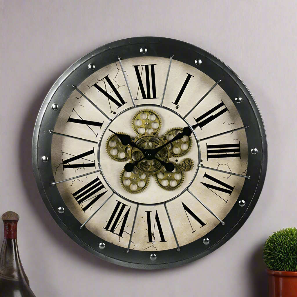 Wall Clock PP Rotating Movement 57cm