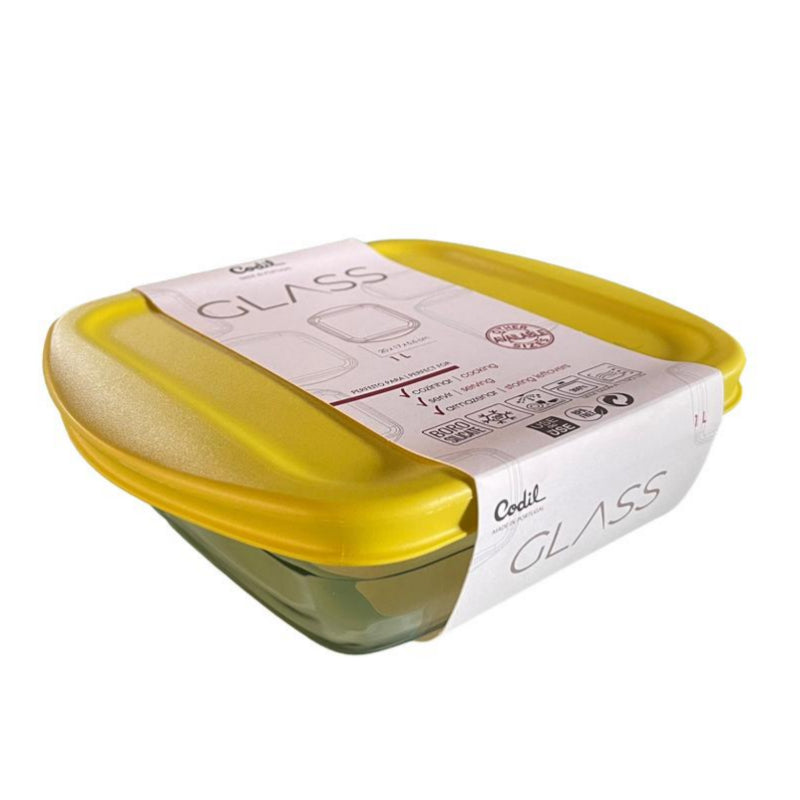Borosilicate Glass Storage Box With Lid 1L