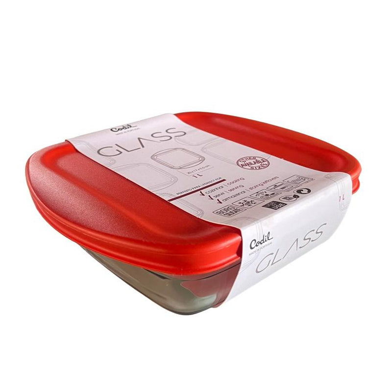 Borosilicate Glass Storage Box With Lid 1L