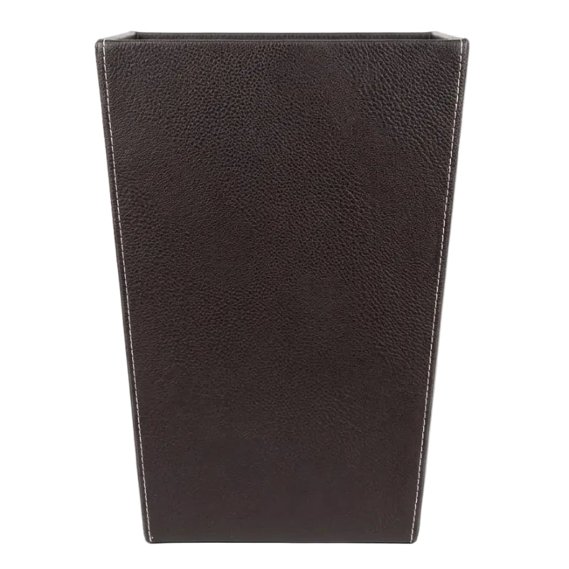 PU Leather Waste Bin Brown