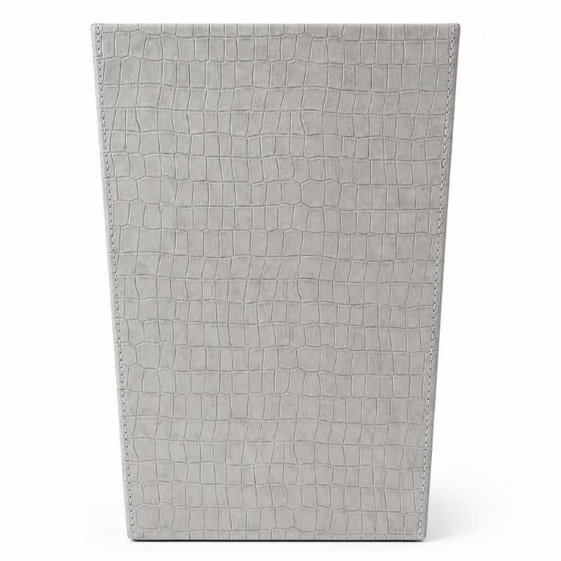 PU Leather Waste Bin Grey