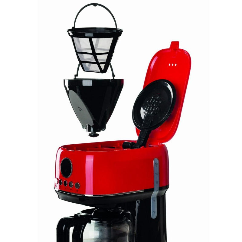 Modern Red Filter Coffee Machine