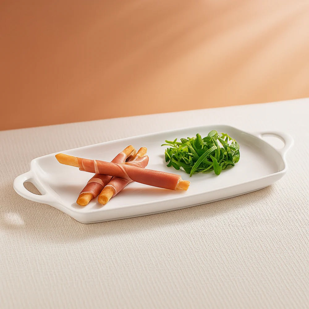 Symphony Rectangle Serving Platter With Handle 40.5cm