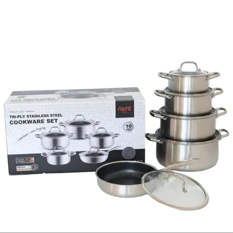 Honey Comb Laser Coated Cookware 10 Pcs Set