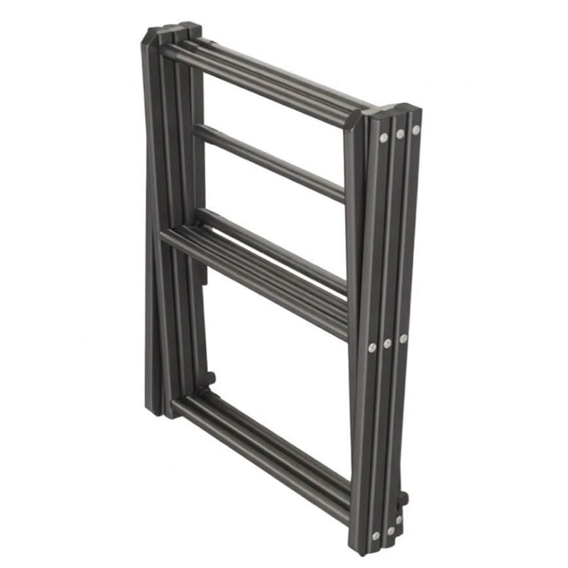 Foldable 3 Tier Cloth Dryer Black Metal/Steel