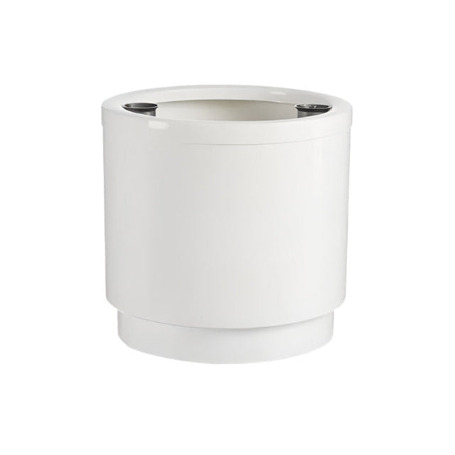 White Plastic Flowerpot With Water Reserve 26cm