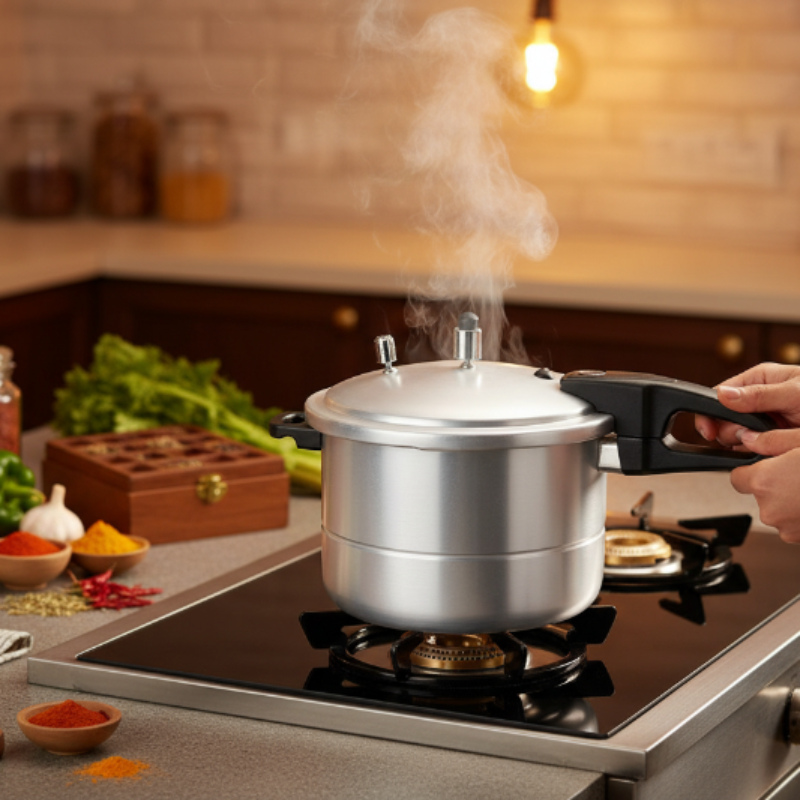Pressure Cooker With Steamer 9L