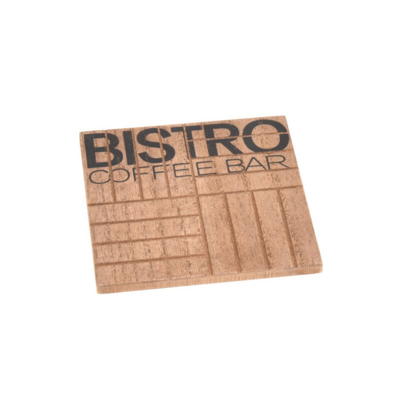 Wooden Coaster Set With Holder (Set of 4)